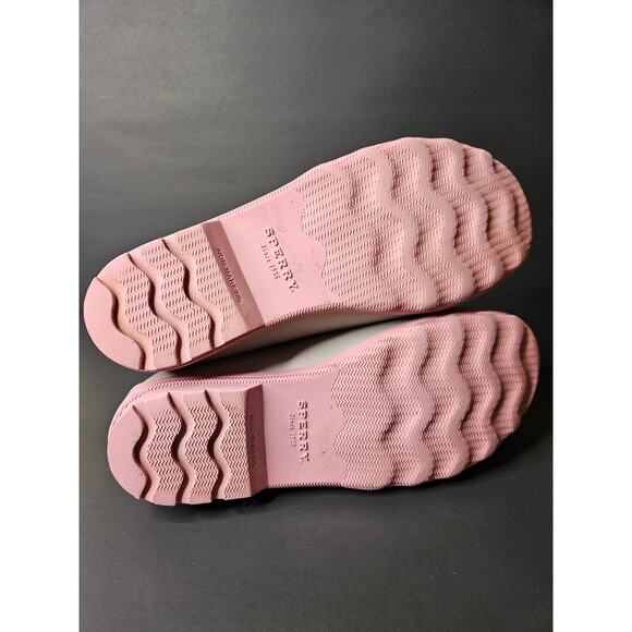Sperry Port Boot Duck Boot Girl 5M Gray Pink Great Condition - Picture 5 of 9